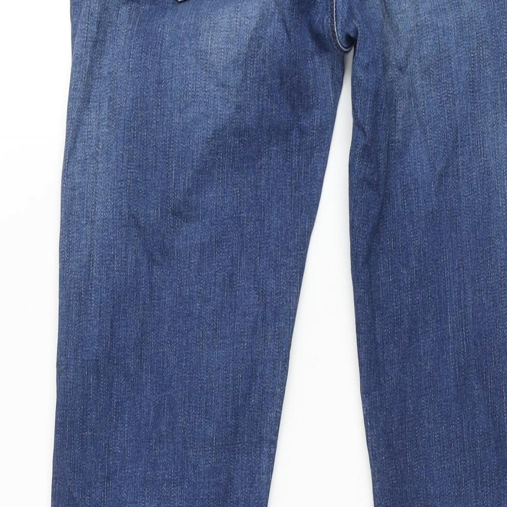 Replay Womens Blue Cotton Flared Jeans Size 29 in L32 in Regular Zip