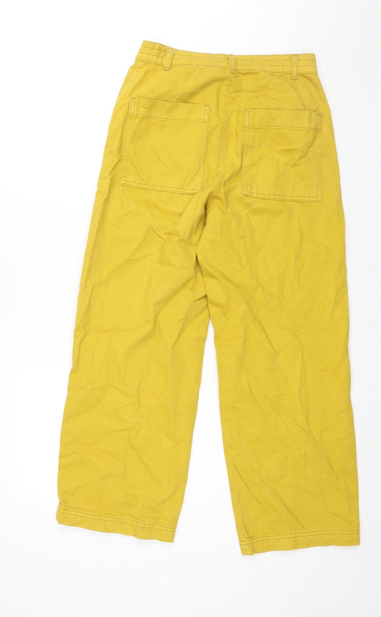 BDG Womens Yellow Cotton Wide-Leg Jeans Size 27 in L27 in Regular Zip