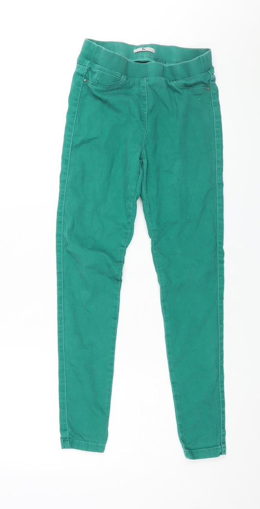 Womens UK Size 8 TU Regular Fit Jegging Green Jeans