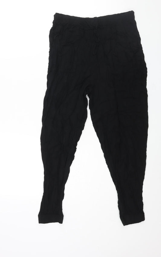 Womens UK Size 12 Divided by H&M Regular Fit Black Trousers
