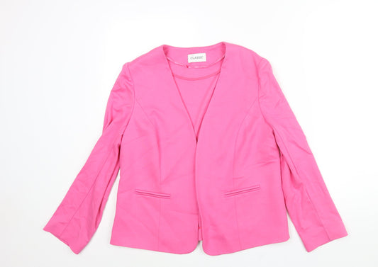 Womens UK Size 14 Classic Pink Jacket