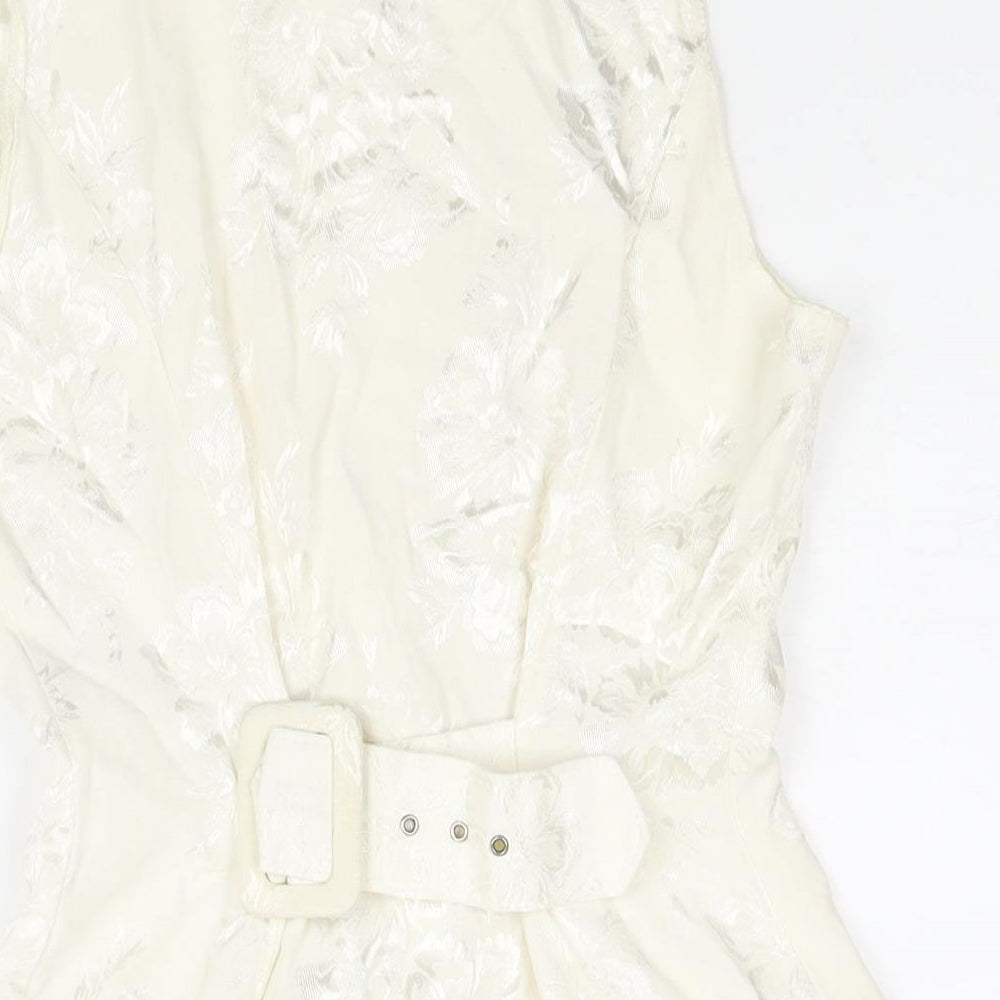Womens UK Size 8 Gallery Ivory Camisole Blouse