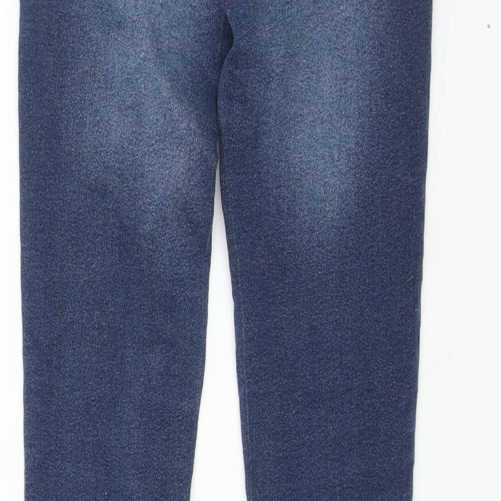 Blue Zoo Girls Black Cotton Skinny Jeans Size 9 Years L24 in Regular Zip