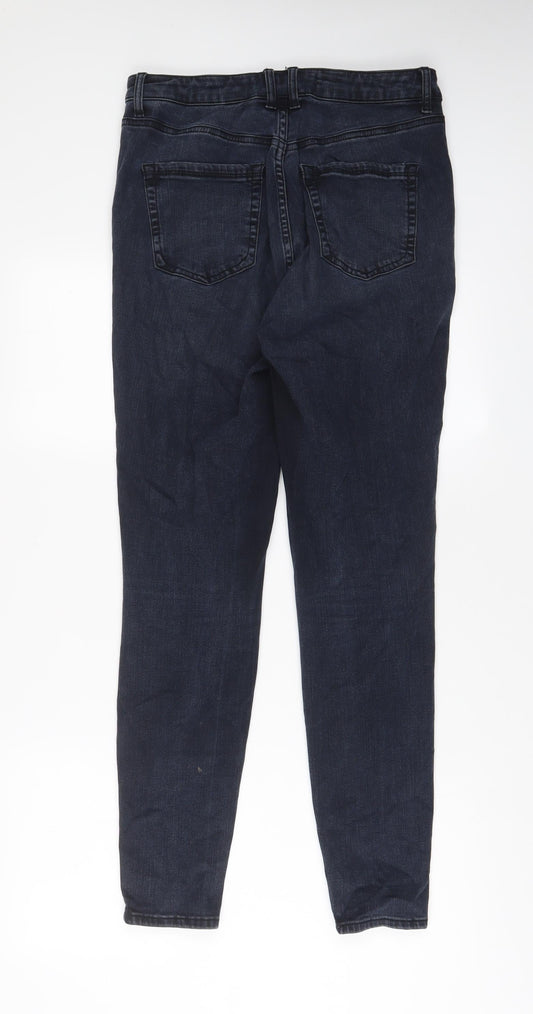 NEXT Womens Blue Cotton Skinny Jeans Size 30 in L30 in Regular Zip