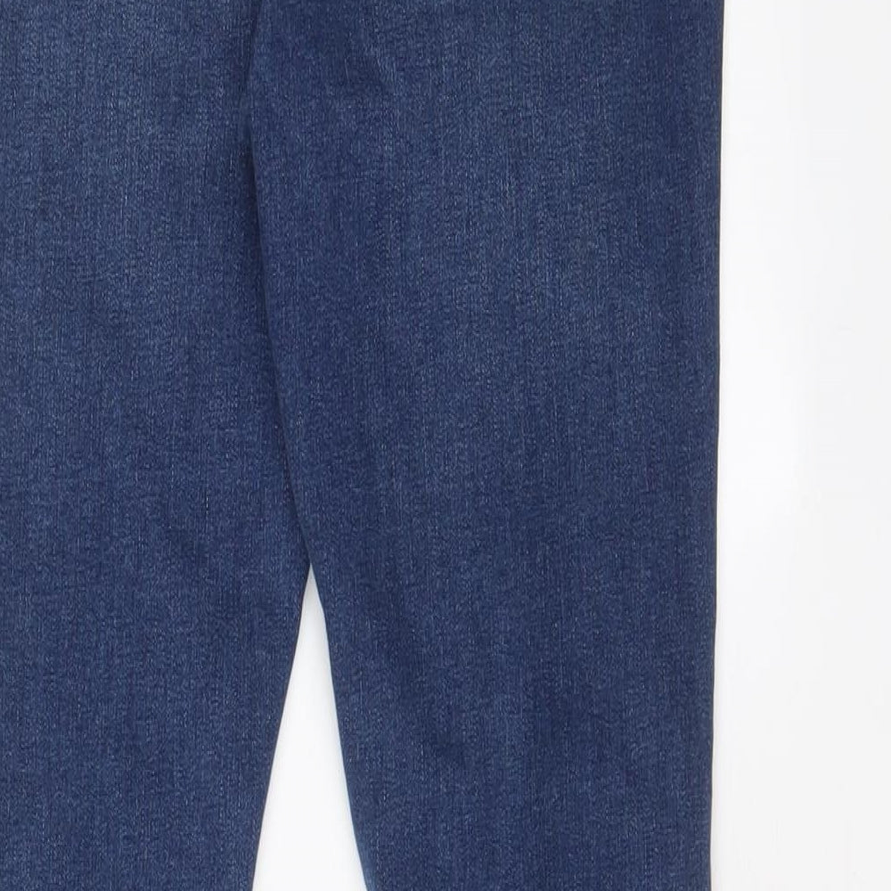 TU Womens Blue Cotton Skinny Jeans Size 10 L23 in Regular Zip
