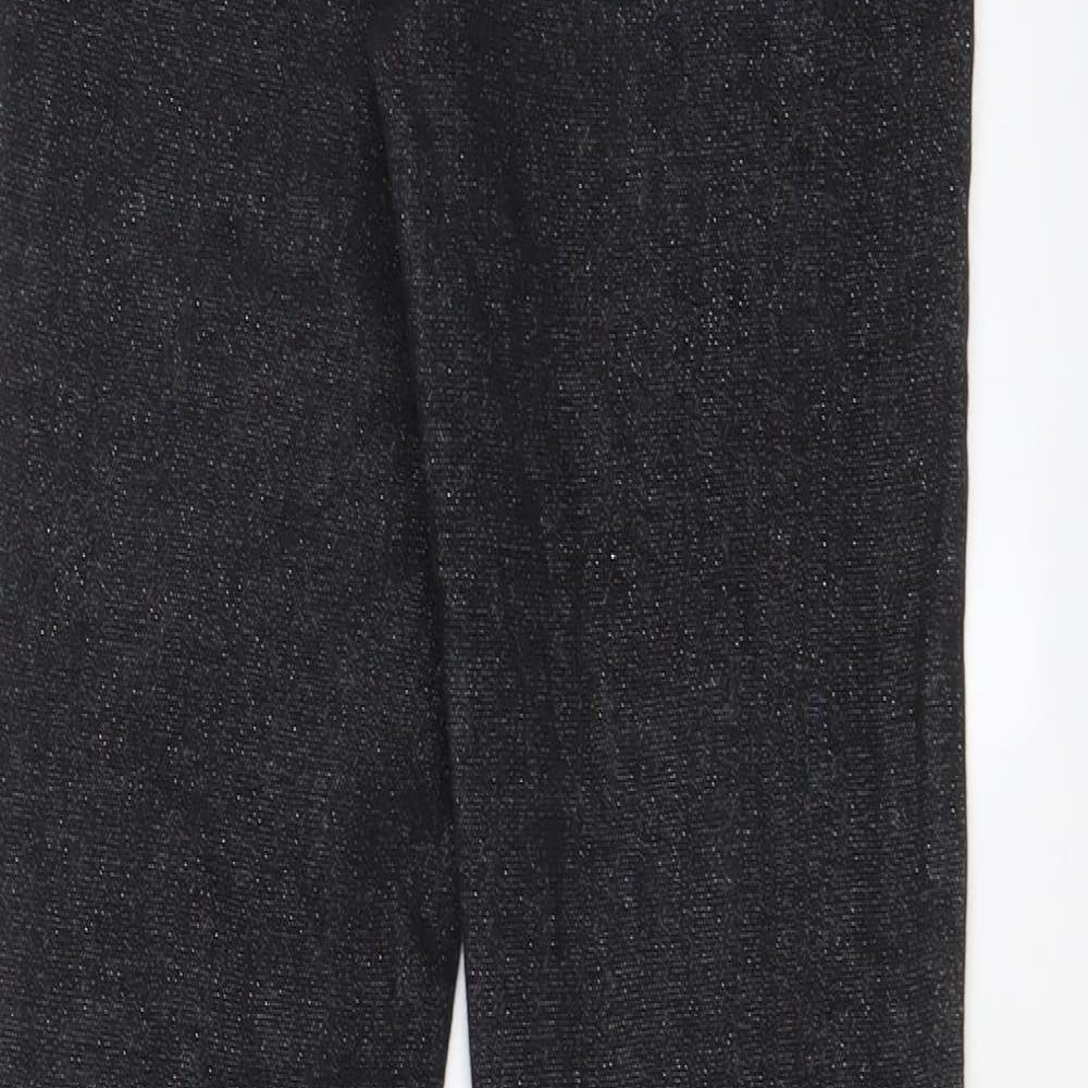George Womens Black Cotton Skinny Jeans Size 8 L27 in Regular Zip - Glitter