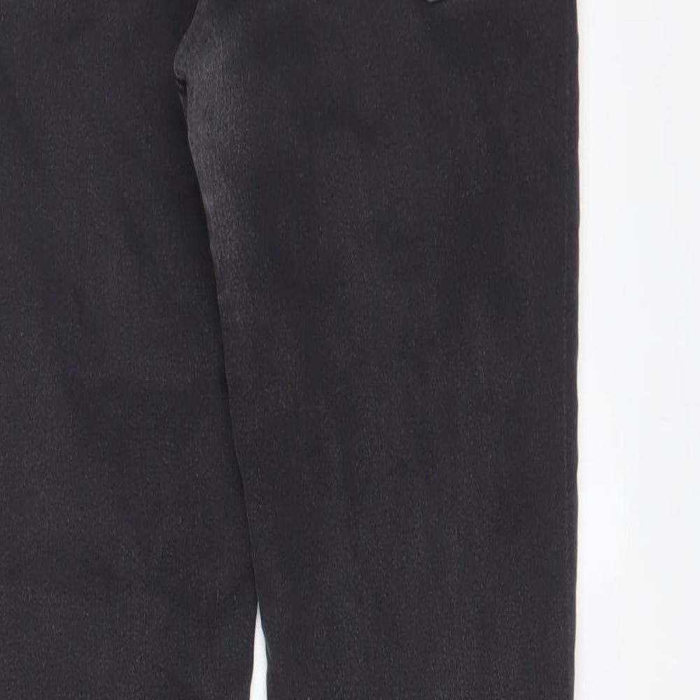 Denim & Co. Womens Grey Cotton Skinny Jeans Size 8 L26 in Regular Zip