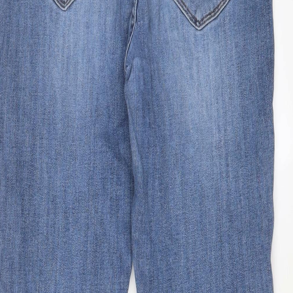 Only Womens Blue Cotton Straight Jeans Size 23 in L32 in Regular Zip
