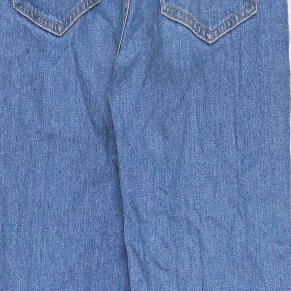 ASOS Womens Blue Cotton Straight Jeans Size 28 in L30 in Regular Zip