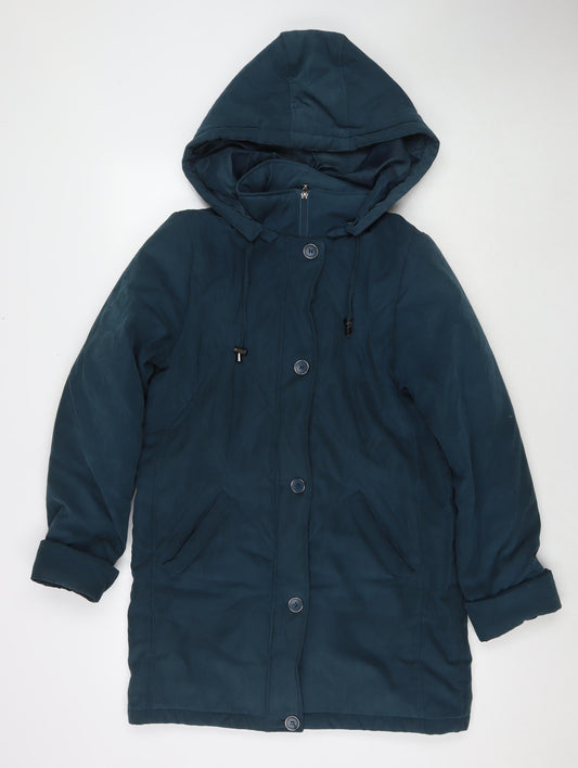 Womens UK Size 12 Classics Blue Parka Coat