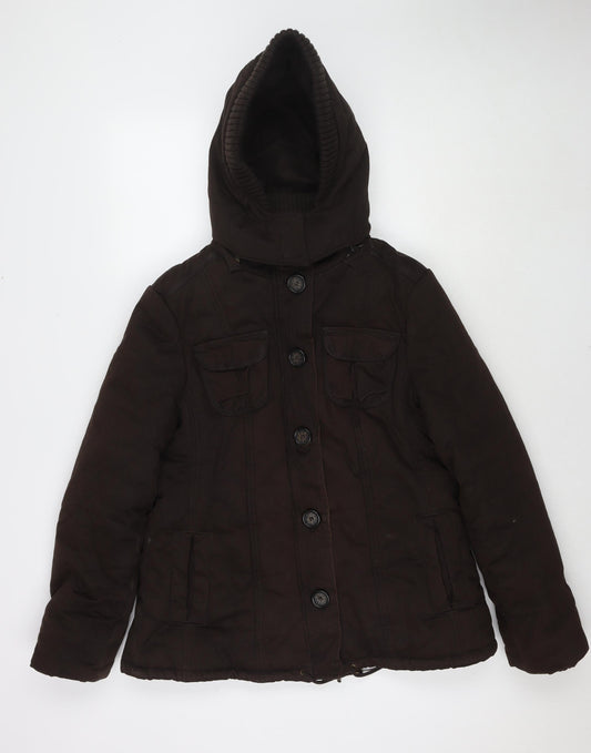 Womens UK Size XL Zara Brown Parka Coat
