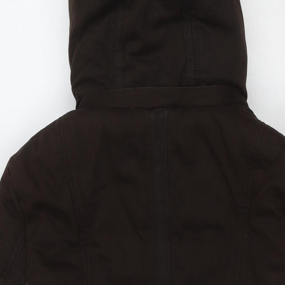 Womens UK Size XL Zara Brown Parka Coat