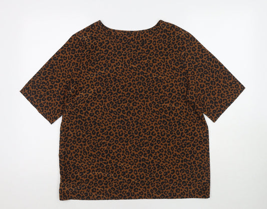 Womens UK Size 14 St Michael Brown Basic Blouse