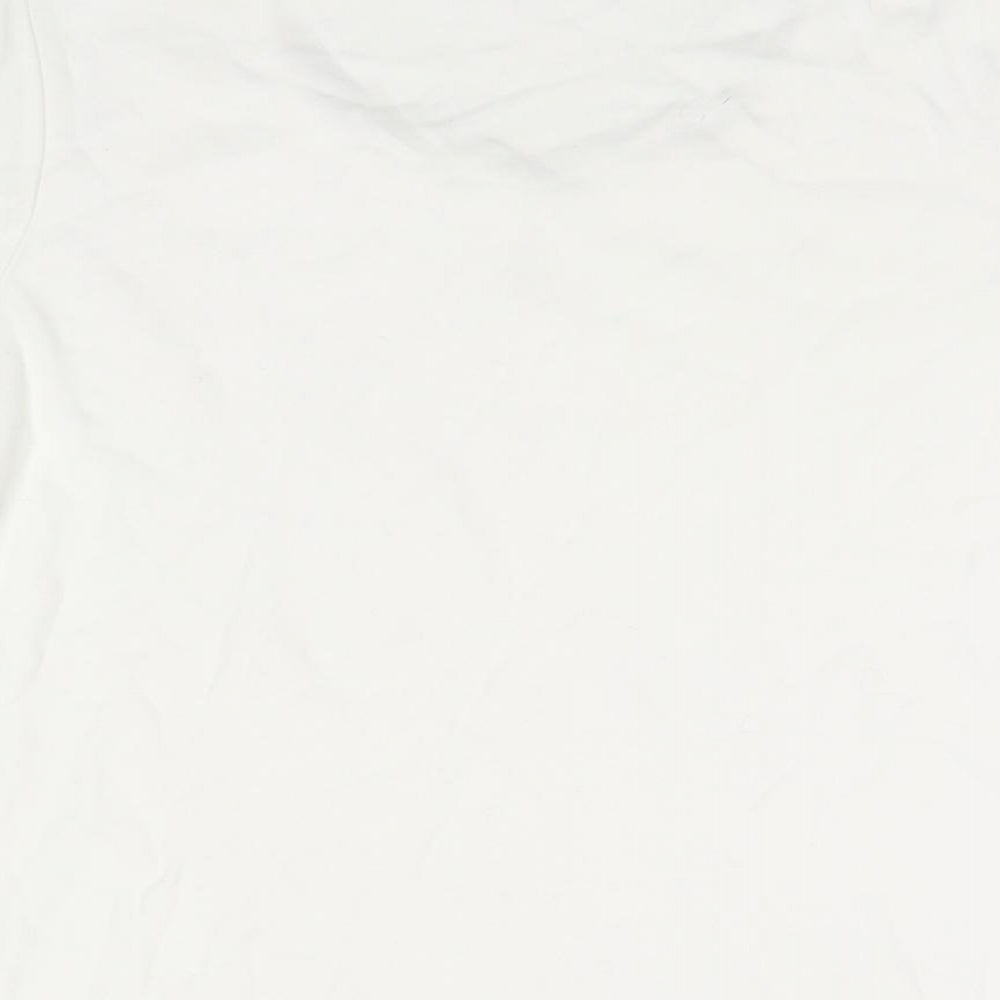 Jeanne Bice Womens White Cotton Basic T-Shirt Size M Round Neck