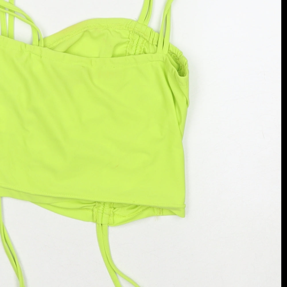 Womens UK Size S Love & Other Things Green Cropped Tank