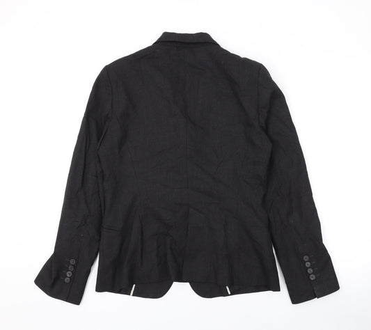 Zara Womens Grey Jacket Blazer Size 12 Button