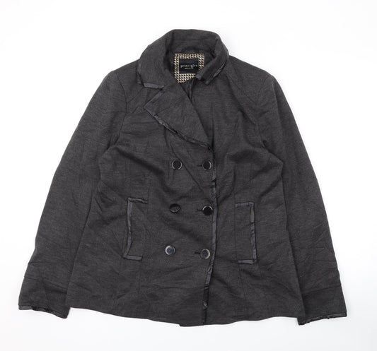 Womens UK Size 14 Principles Grey Overcoat