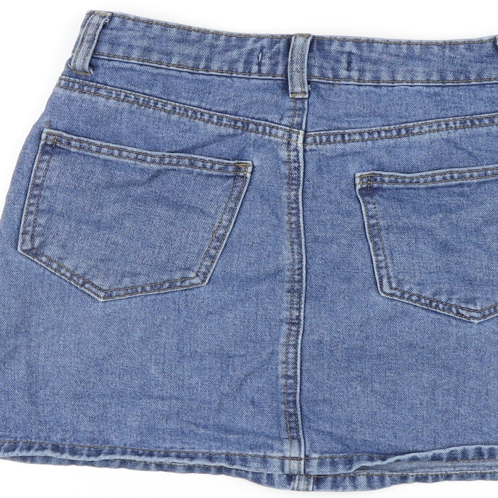 Womens UK Size 6 Denim & Co. Mini Denim Skirt