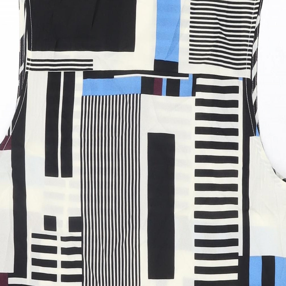 Womens UK Size 8 Topshop Multicoloured Basic Button-Up