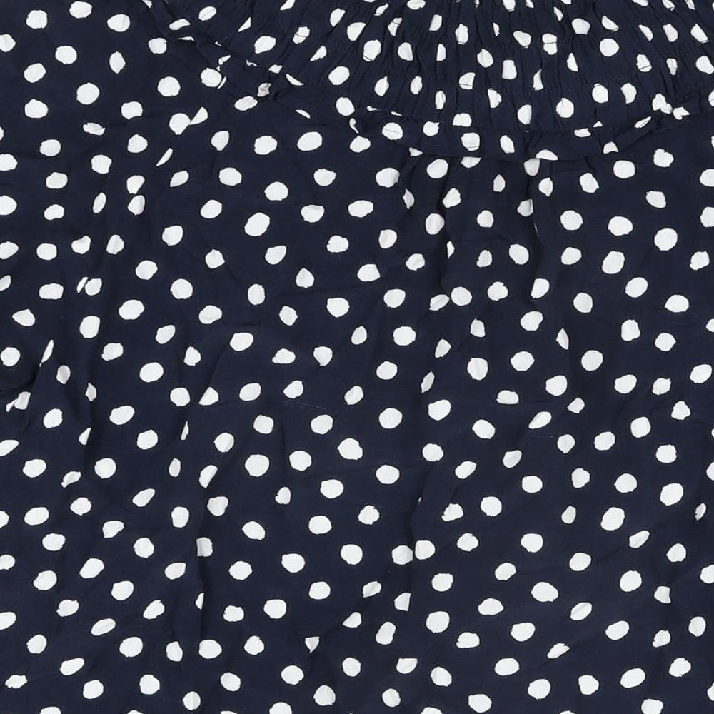 Womens UK Size 12 Marks and Spencer Blue Basic Button-Up