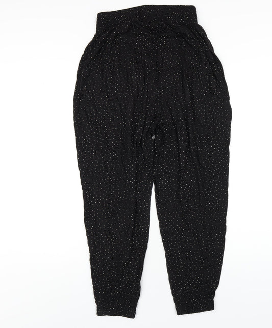 Womens UK Size S H&M Regular Fit Bloomer Black Trousers