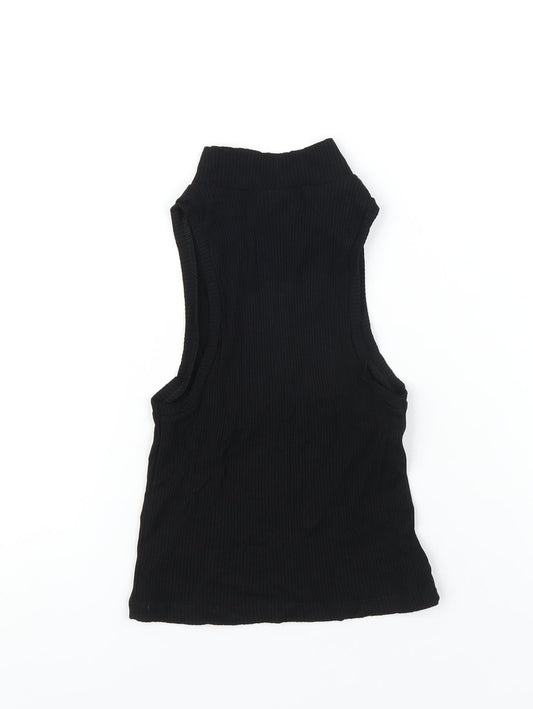 Womens UK Size 6 ASOS Black Basic T-Shirt