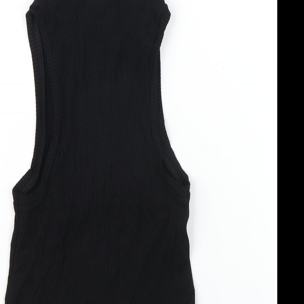 Womens UK Size 6 ASOS Black Basic T-Shirt