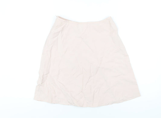 NEXT Womens Pink Silk A-Line Skirt Size 10 Zip