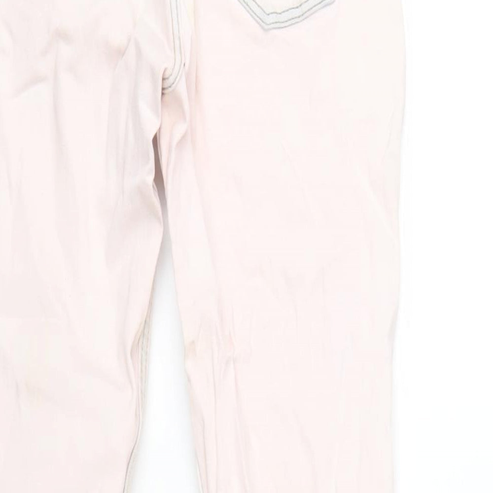 Zara Womens Pink Cotton Skinny Jeans Size 8 L28 in Regular Zip