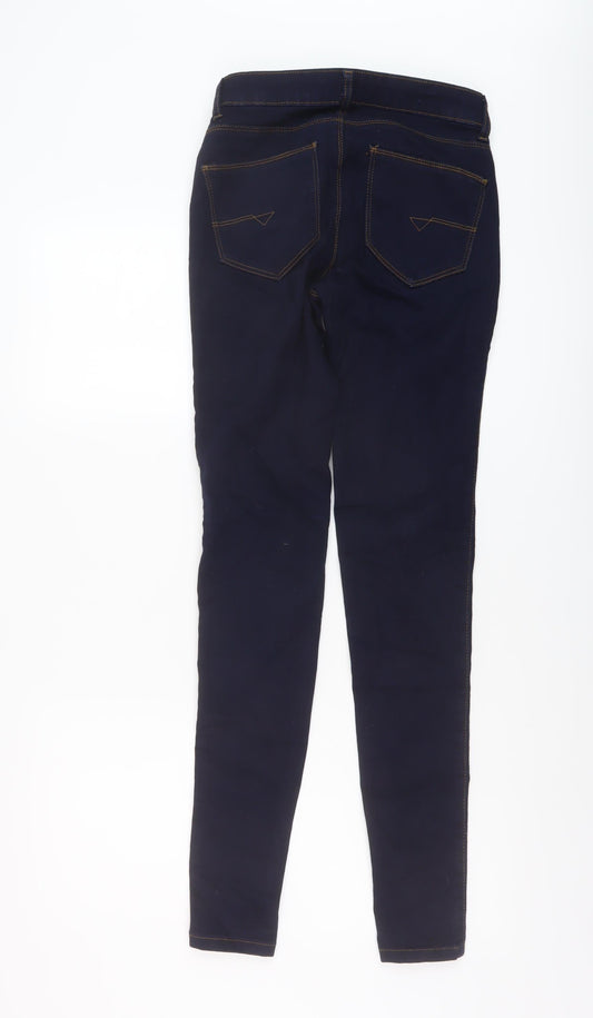 Noisy may Womens Blue Cotton Skinny Jeans Size S L32 in Regular Button
