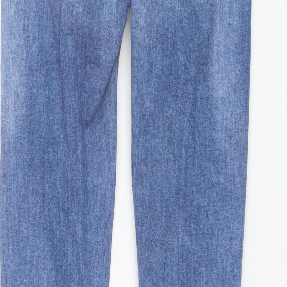 Denim & Co. Womens Blue Cotton Skinny Jeans Size 6 L28 in Regular Button