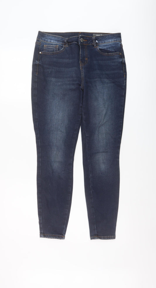 Womens UK Size 10 TU Regular Fit Skinny Blue Jeans