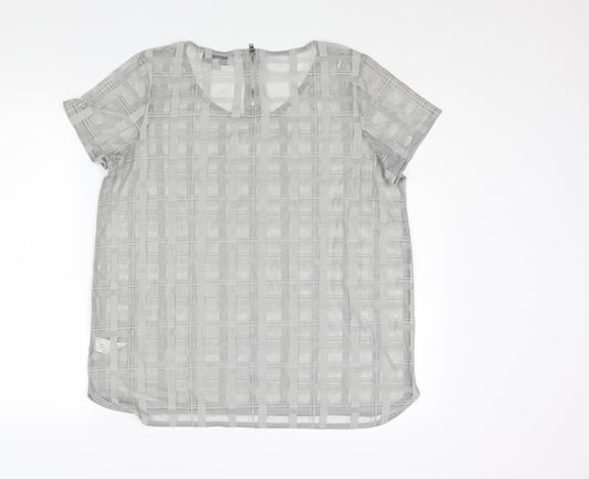 Womens UK Size 16 NEXT Grey Basic Blouse