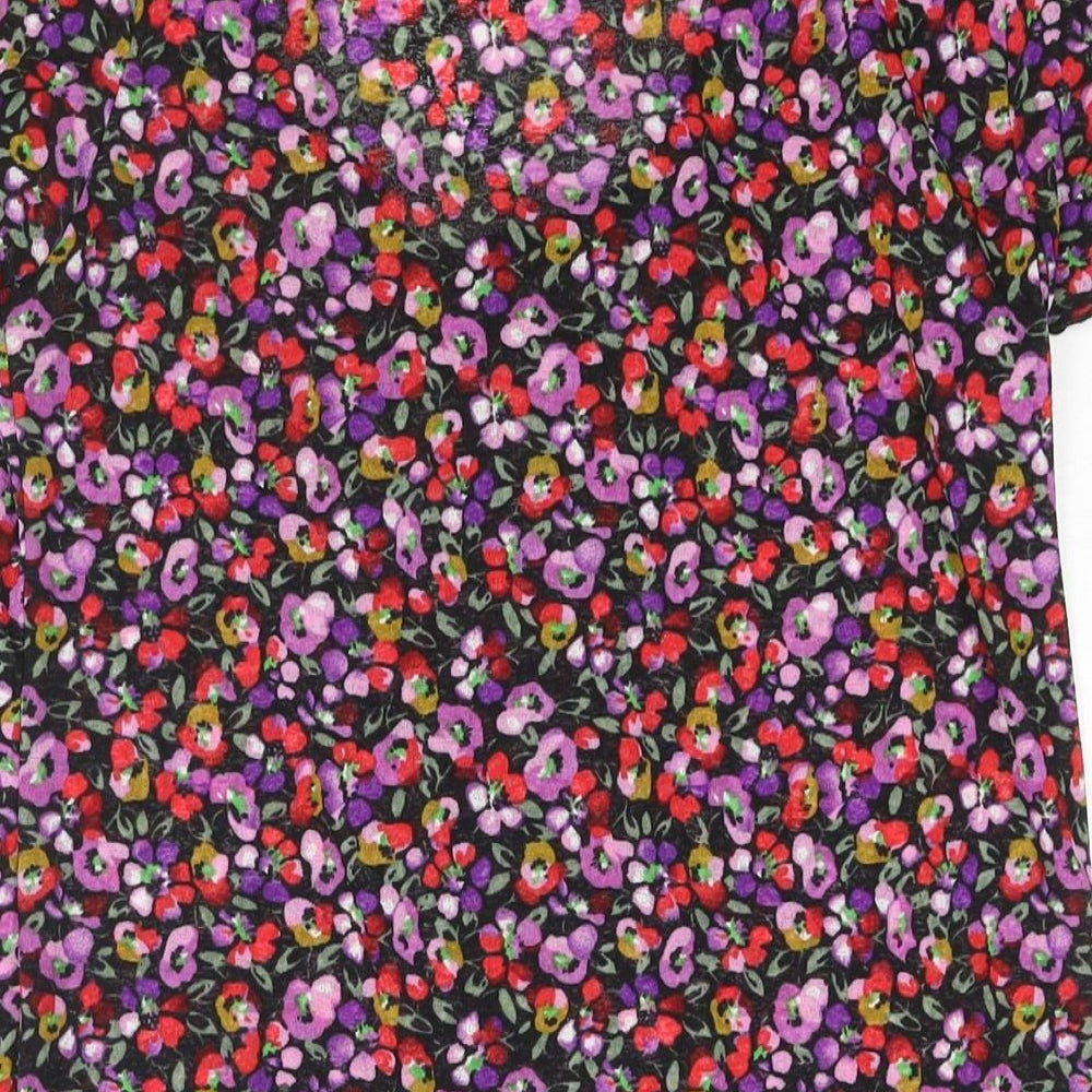 Womens UK Size 12 Wallis Multicoloured Basic Blouse