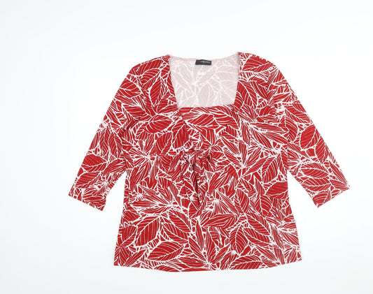 Womens UK Size L Bonmarché Red Basic Blouse