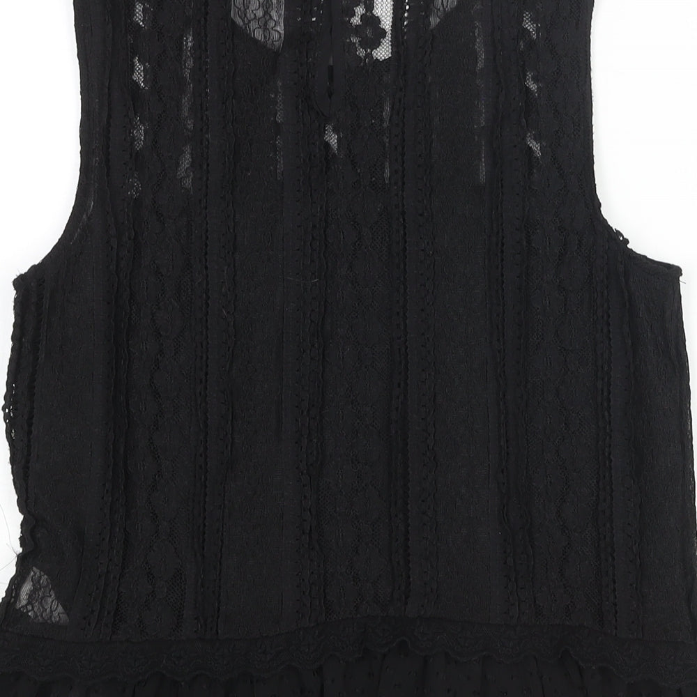 Womens UK Size S Zara Black Camisole Blouse