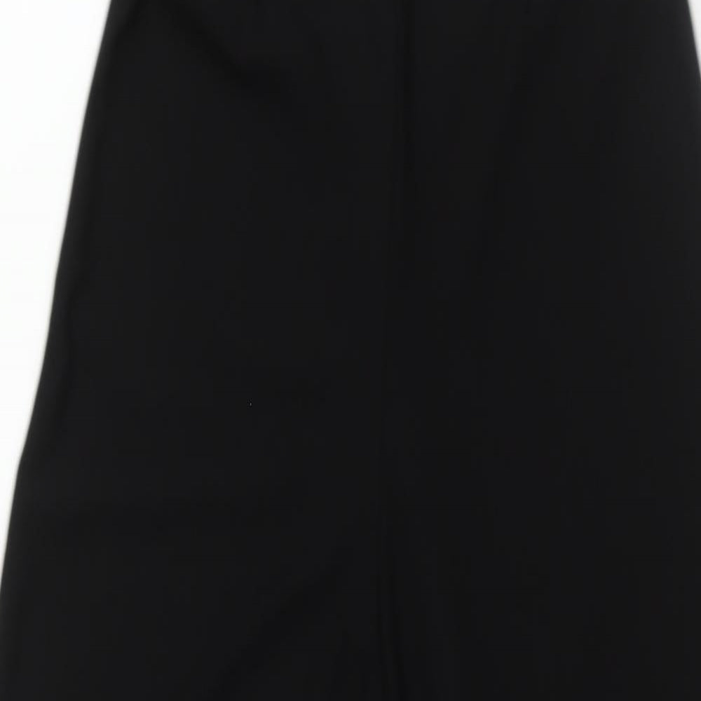 PRETTYLITTLETHING Womens Black Polyester Jumpsuit One-Piece Size 10 L32 in Pullover - Belted