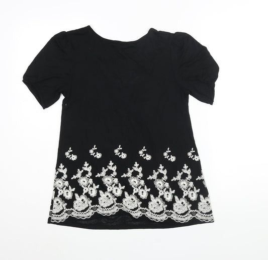 Womens UK Size 8 RJR.John Rocha Black Basic Blouse