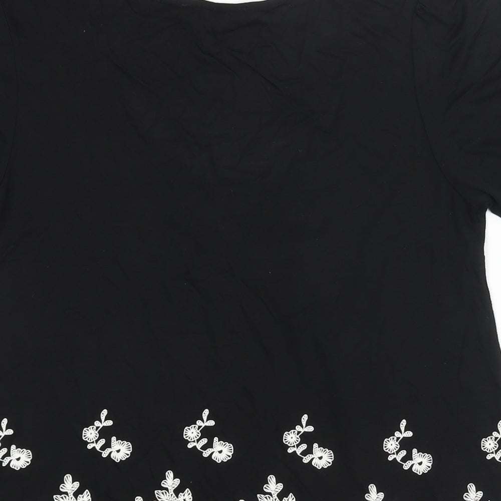 Womens UK Size 8 RJR.John Rocha Black Basic Blouse