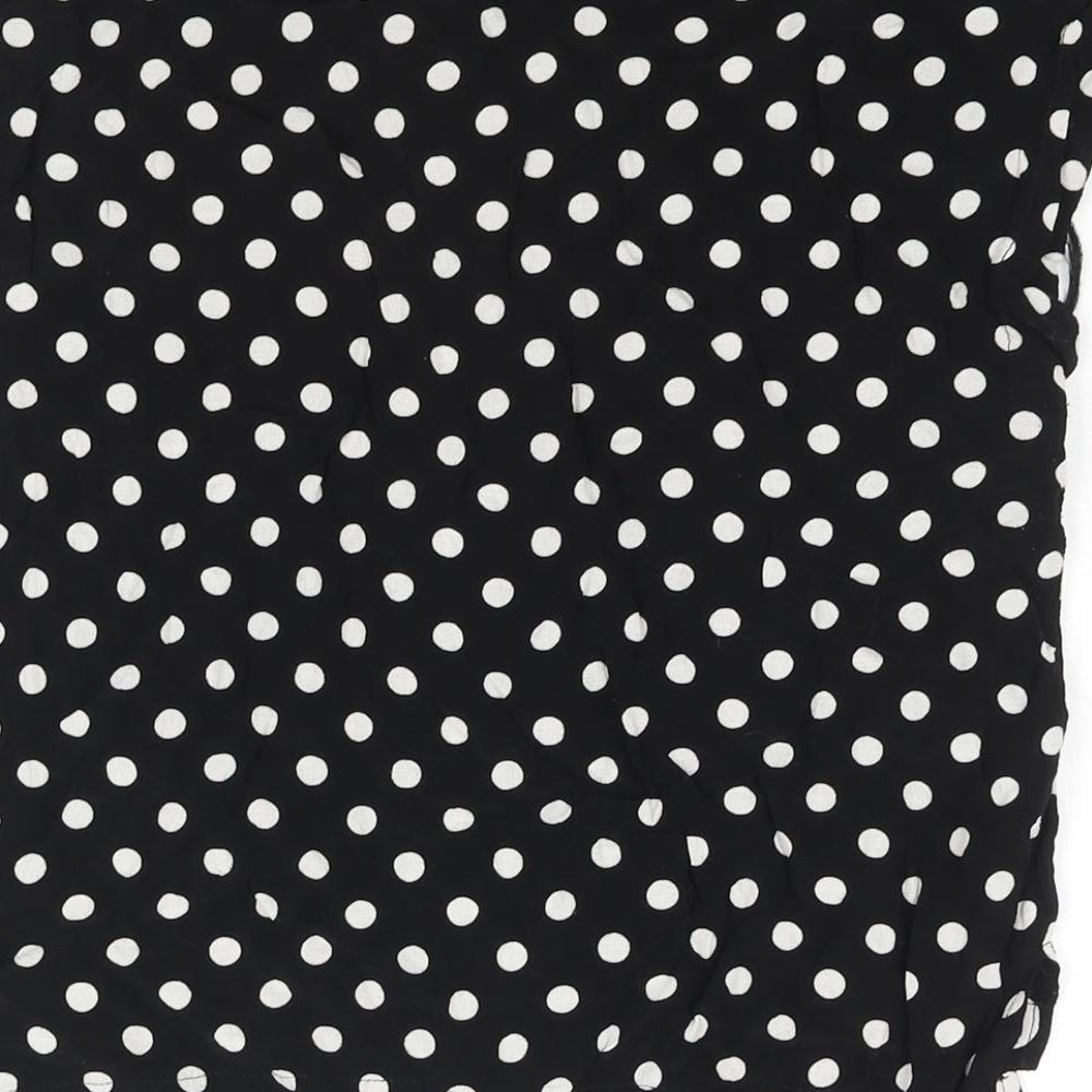 Womens UK Size 8 Topshop Black Basic Button-Up