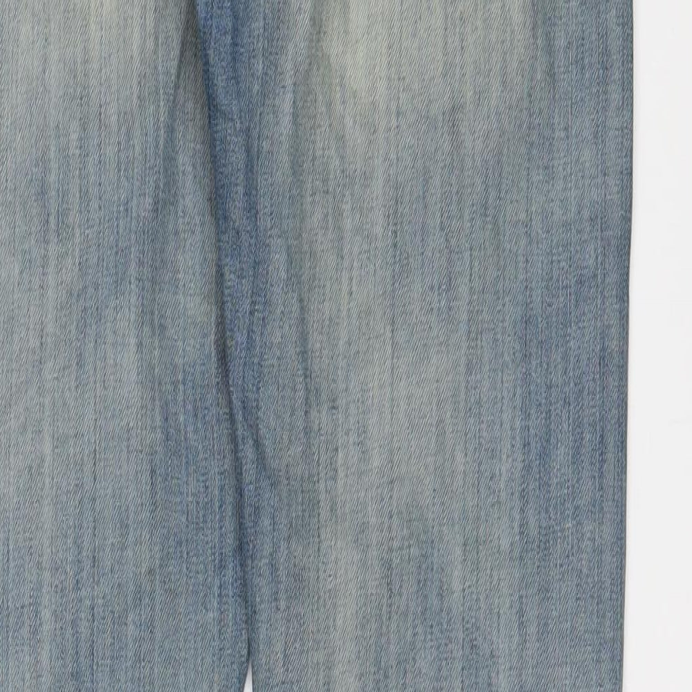 Levi's Mens Blue Cotton Straight Jeans Size 27 in L32 in Regular Button