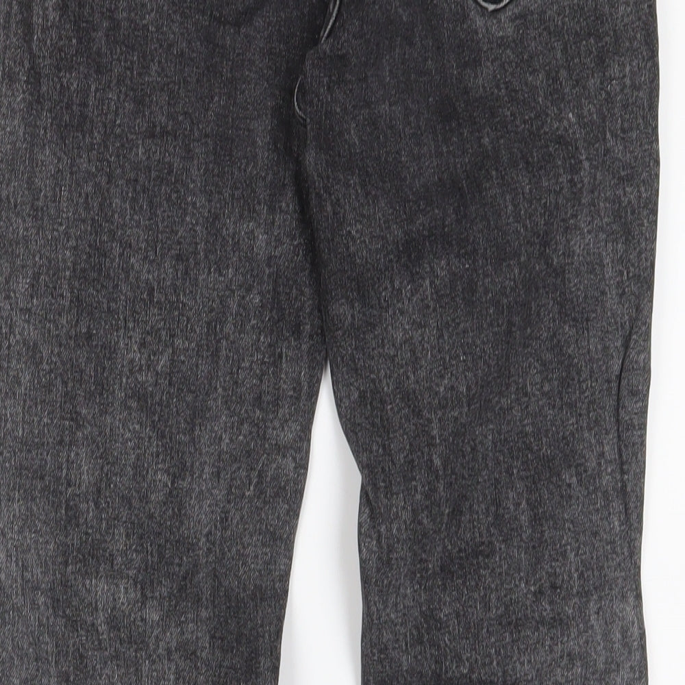 Gap Womens Black Cotton Straight Jeans Size 25 in L26 in Regular Button