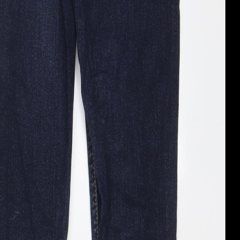 Denim & Co. Womens Blue Cotton Skinny Jeans Size 8 L31 in Regular Zip