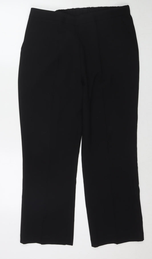 Womens UK Size 14 Bonmarché Regular Fit Black Trousers