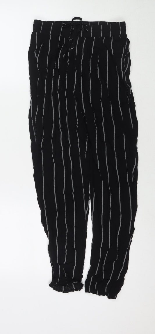 Womens UK Size 8 PRETTYLITTLETHING Regular Fit Black Trousers