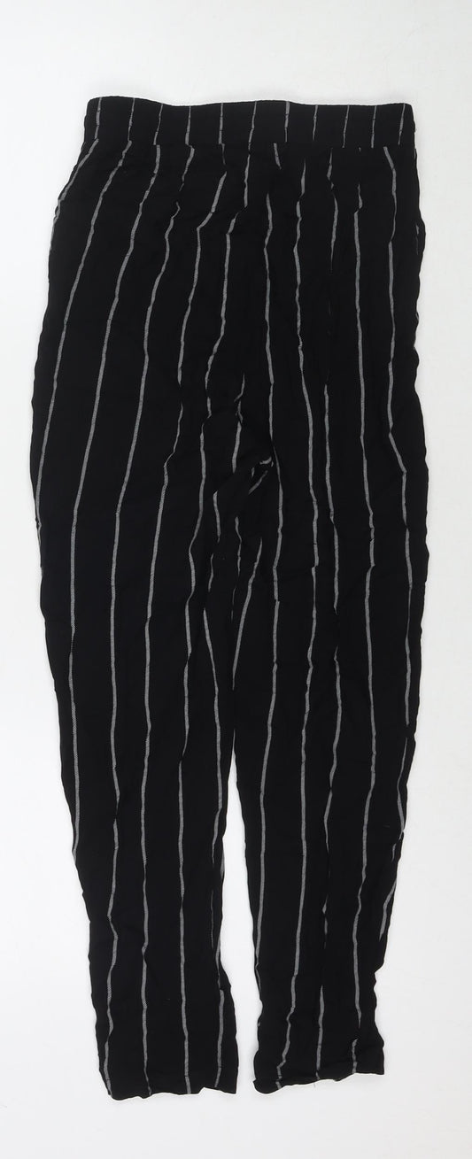 Womens UK Size 8 PRETTYLITTLETHING Regular Fit Black Trousers