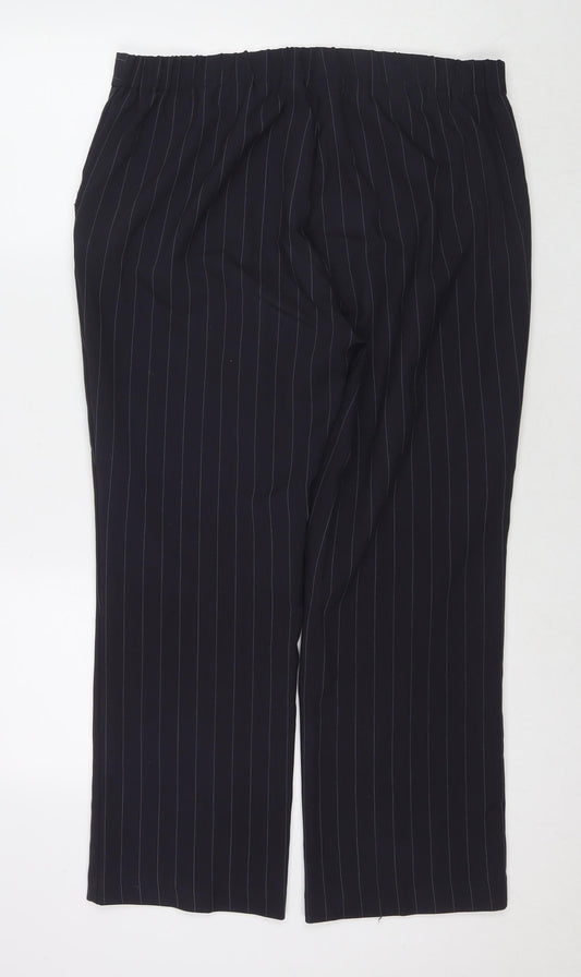 Womens UK Size 14 Bonmarché Regular Fit Blue Trousers