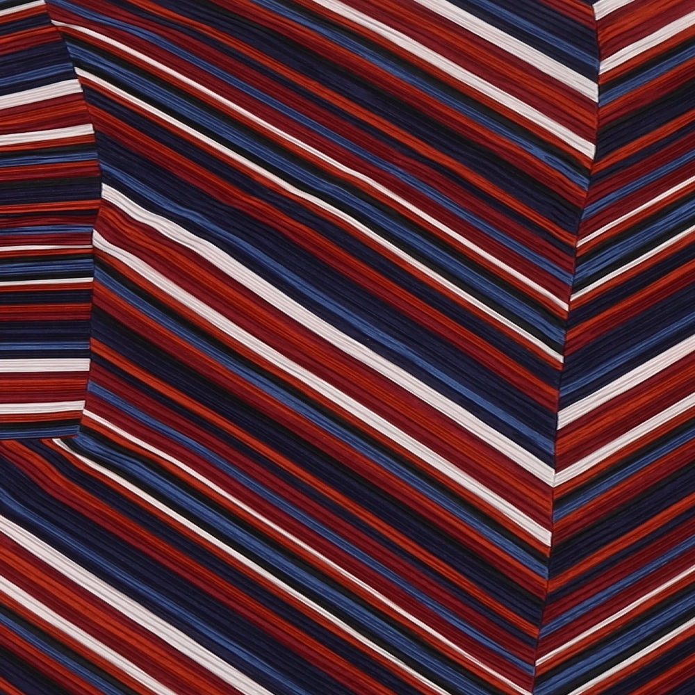 Bonmarché Womens Multicoloured Striped Polyester Basic Blouse Size 20 Round Neck - Size 20-22