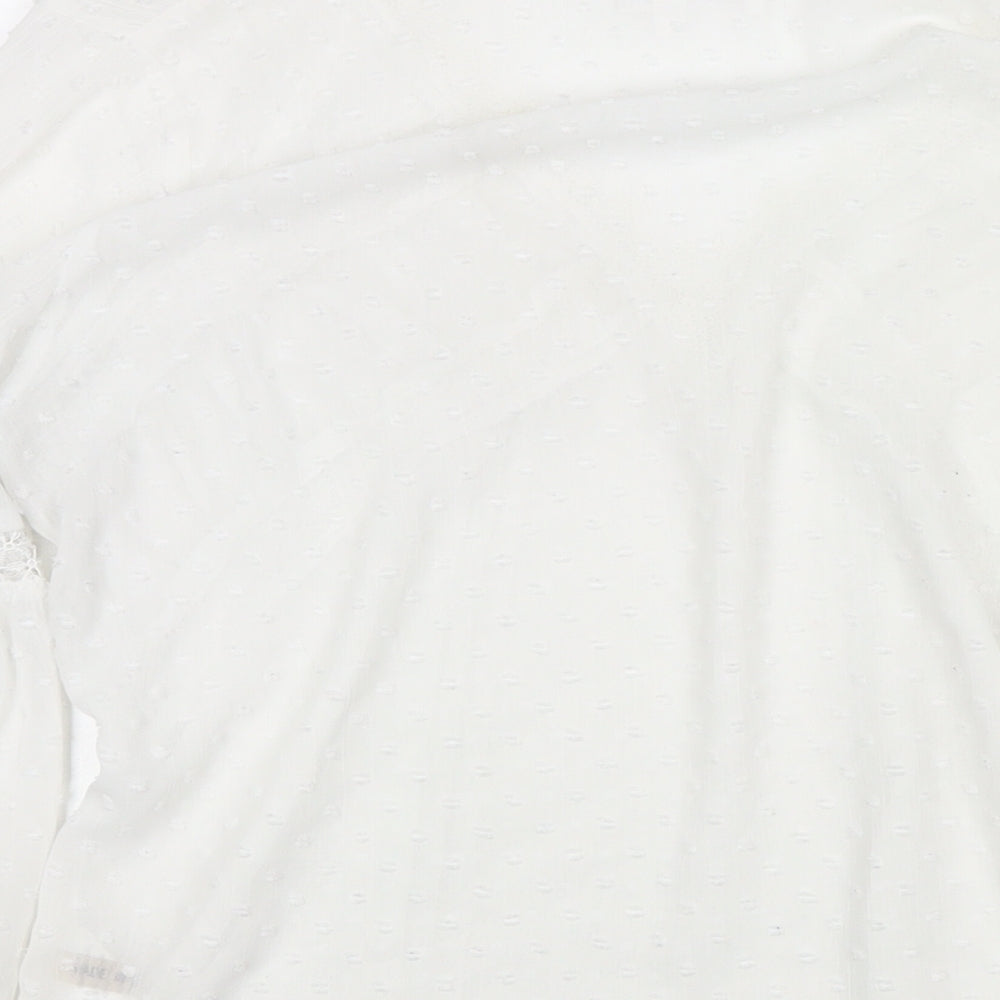 Womens UK Size S Grace & MIla White Basic Blouse