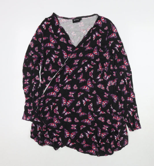 Womens UK Size 14 Be You Black Cape Jumper